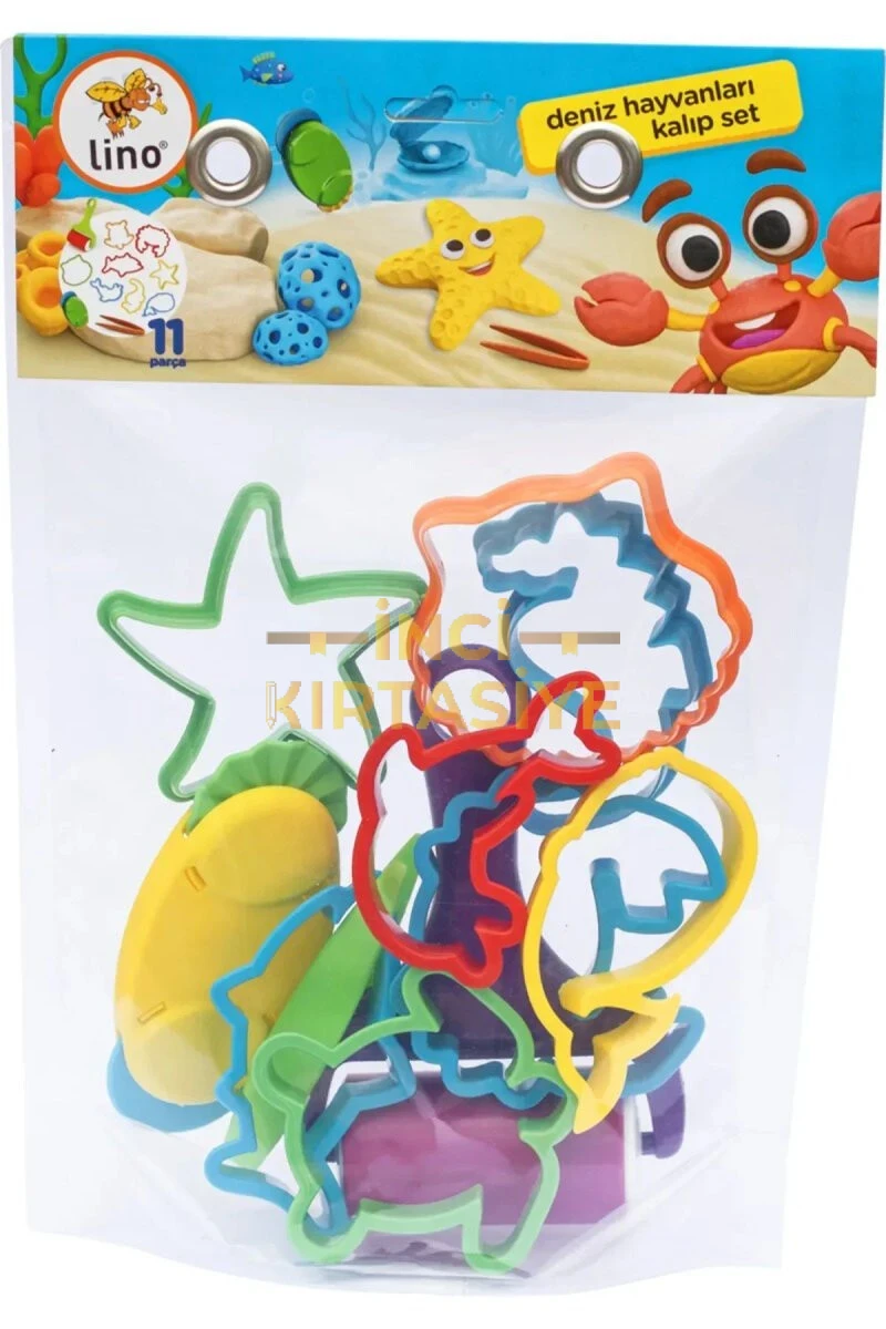 LİNO OYUN HAMURU KALIP SETİ DENİZ HAYVANLARI 11 PARÇA