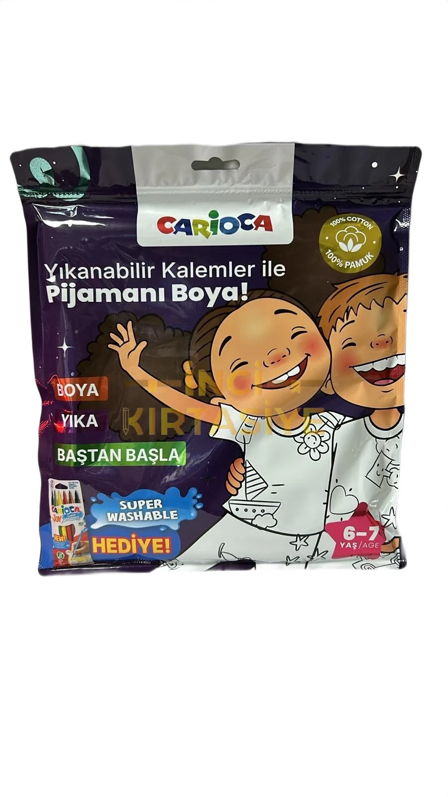 CARİOCA BOYANABİLİR PİJAMA - YIKANABİLİR KALEMLER İLE PİJAMANI BOYA 6-7 YAŞ