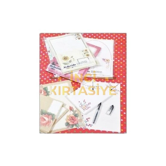 PLATİN RENKLİ MEKTUP KAĞIDI ZARFLI