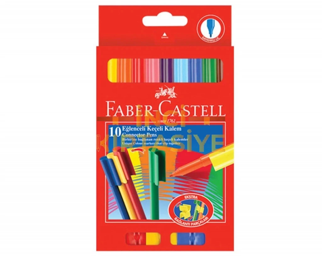 FABER-CASTELL 10LU EĞLENCELİ KEÇELİ KALEM