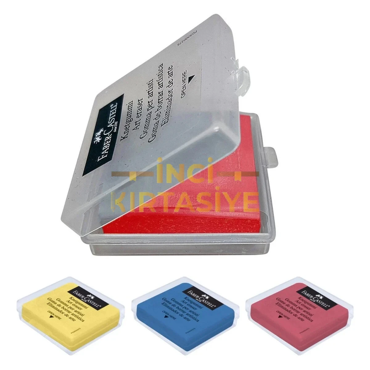 FABER CASTELL HAMUR SİLGİ PLASTİK KUTULU RENKLİ