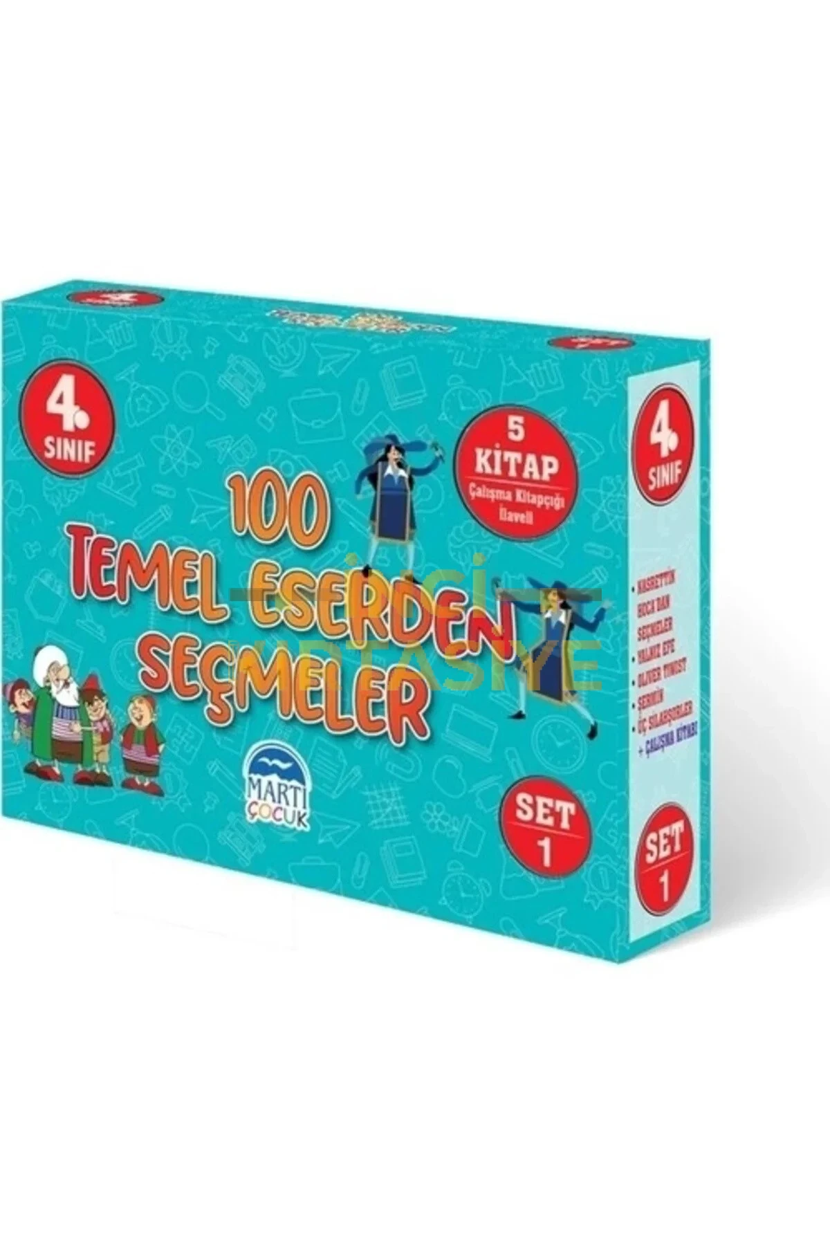 4. SINIF 100 TEMEL ESERDEN SEÇMELER / SET 1 ( TURKUAZ )