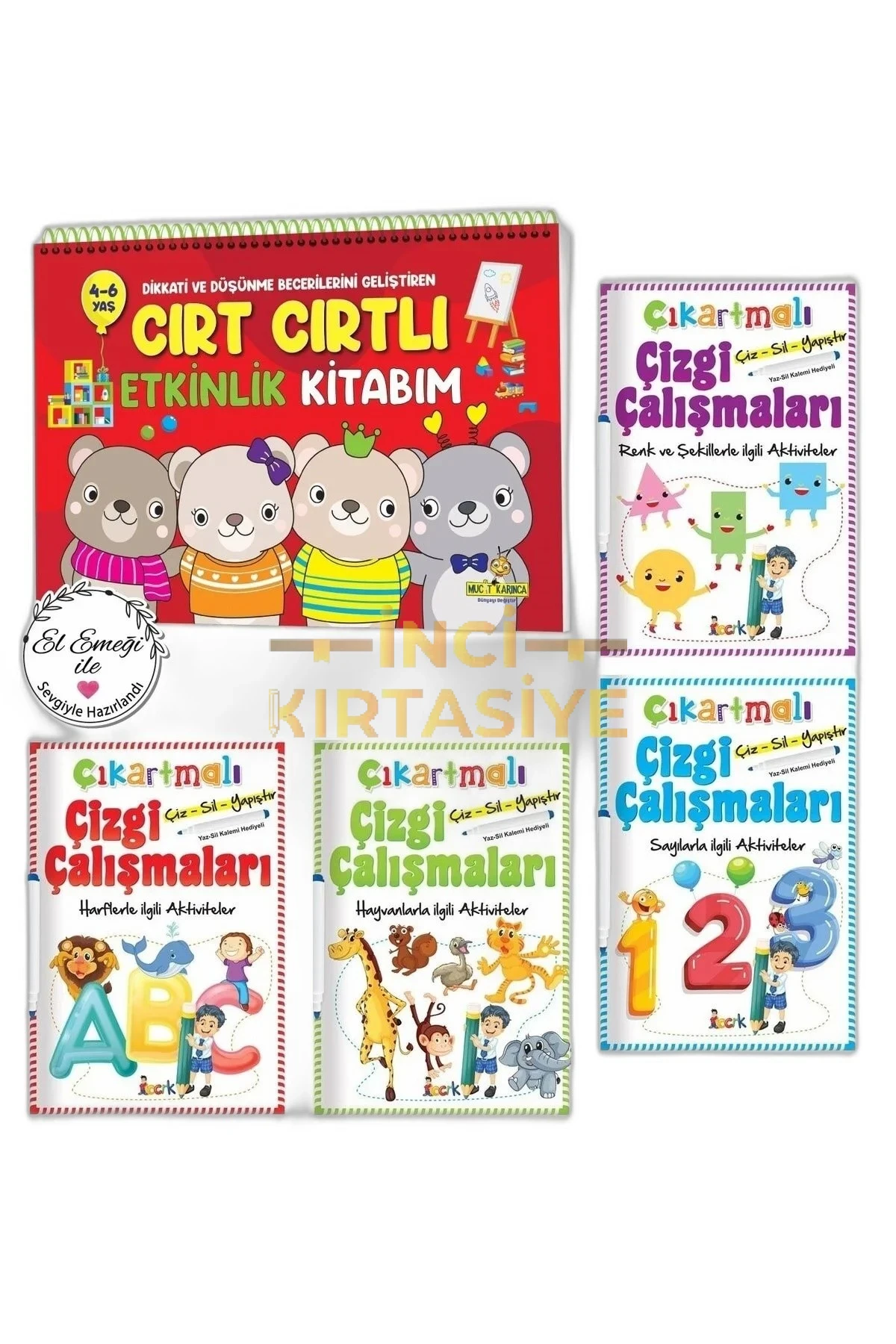 ÇIKARTMALI ÇİZGİ ÇALIŞM.-SAYILAR/EMAÇOCUK