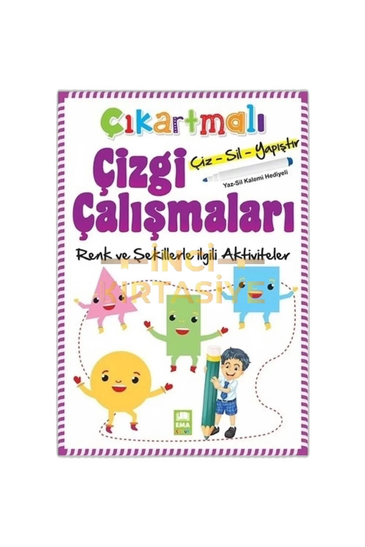 ÇIKARTMALI ÇİZGİ ÇALIŞM.-RENK,ŞEKİL/EMAÇOCUK