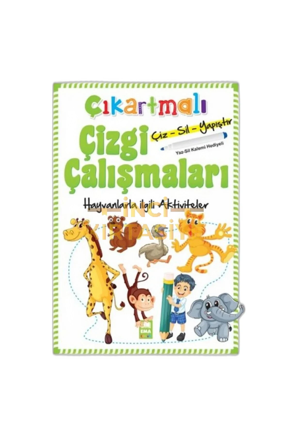 ÇIKARTMALI ÇİZGİ ÇALIŞM.-HAYVANLAR/EMAÇOCUK
