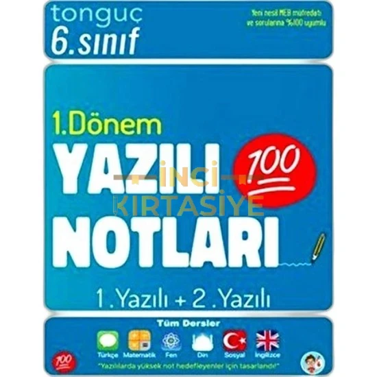 6. SINIF YAZILI NOTLARI 1. DÖNEM 1 VE 2. YAZILIİNDIRIM