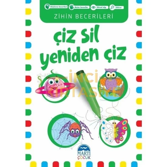 ZIHIN BECERILERI ÇIZ SIL YENIDEN ÇIZ YEŞIL