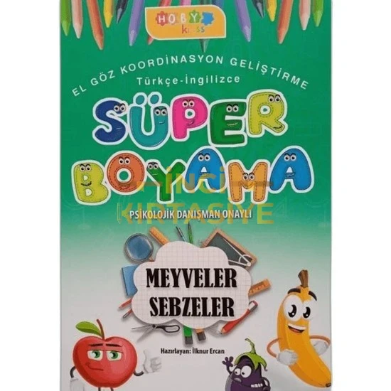 HOBY KİDSS SÜPER BOYAMA-MEYVELER SEBZELER