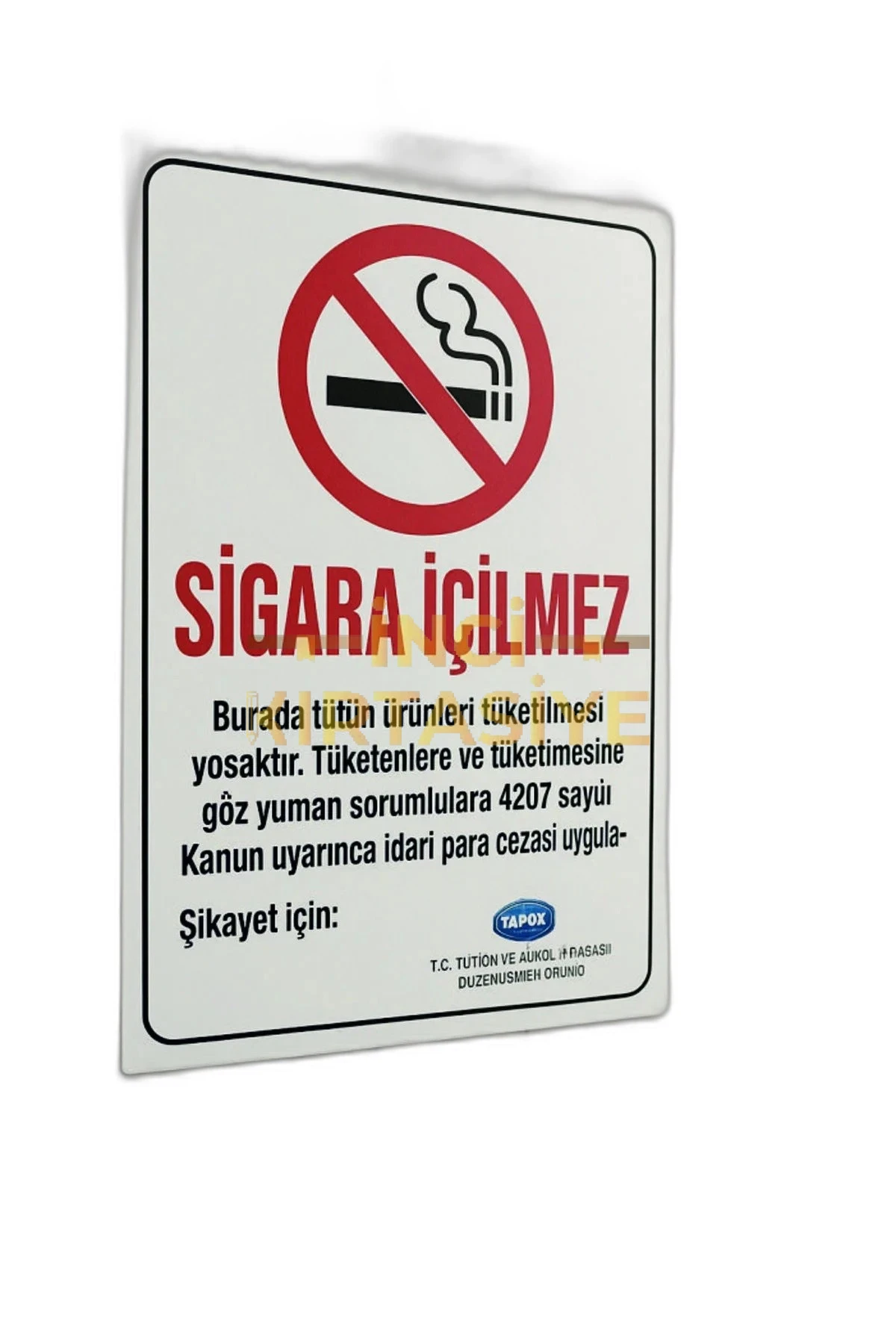 MOR SİGARA İÇİLMEZ YAZISI
