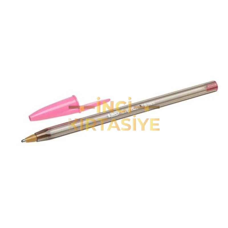 CRISTAL LARGE TÜKENMEZ KALEM FUN  PEMBE