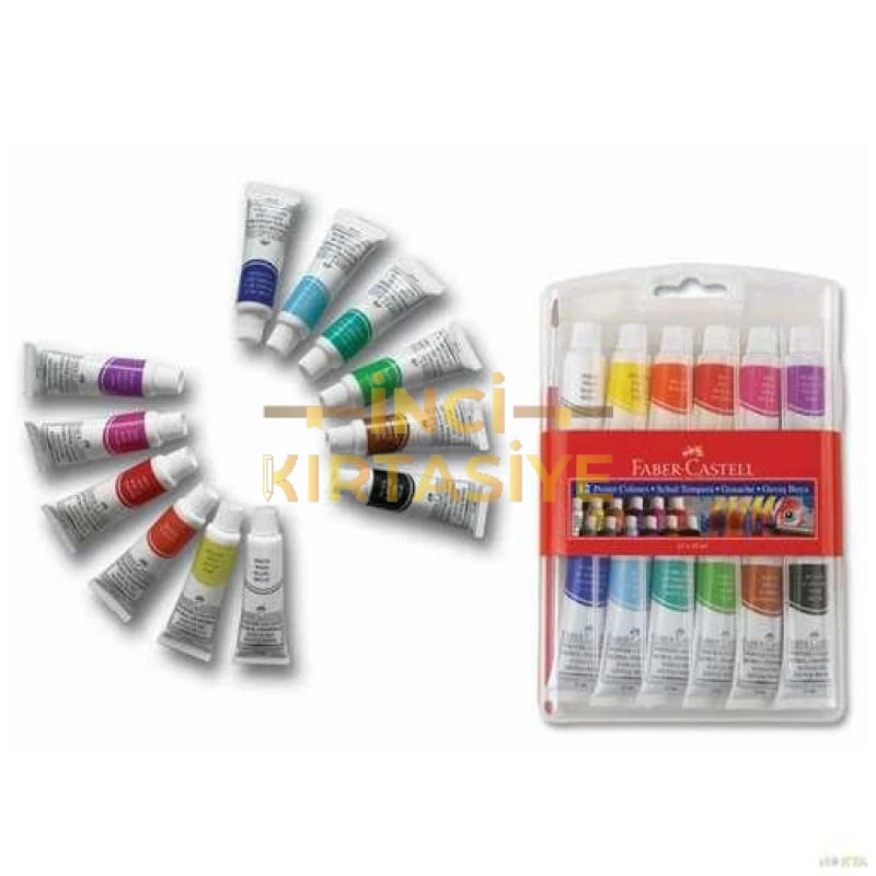 FABER-CASTELL 12R TÜP GUAJ BOYA