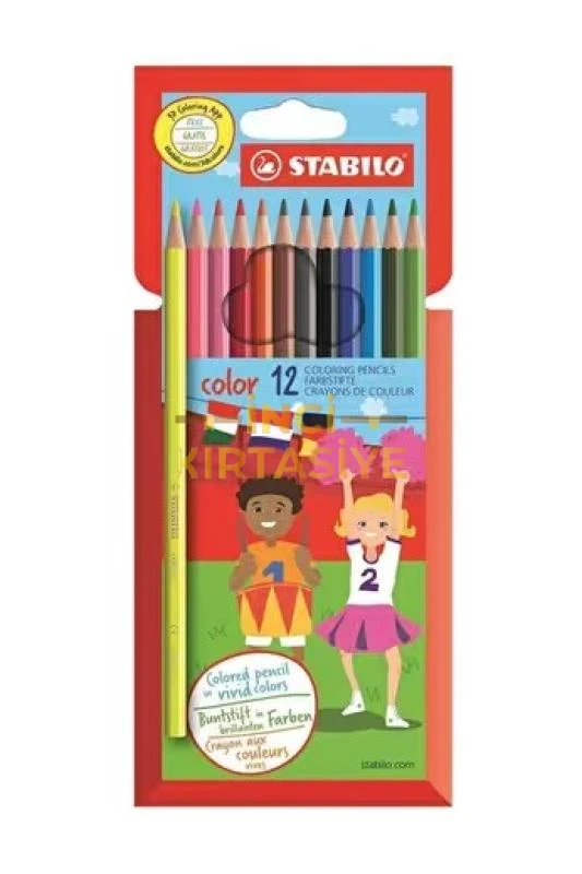 STABİLO 12 KURU BOYA