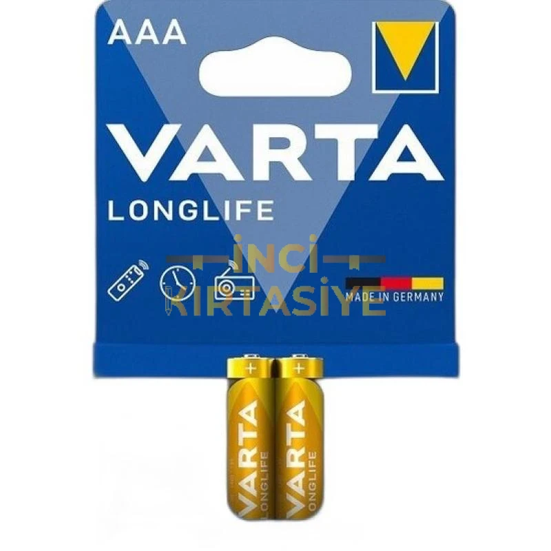 VARTA 4103 LONGLIFE ALKALIN AAA İNCE KALEM PIL 2'LI PAKET
