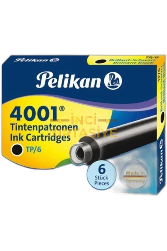 PELİKAN DOLMAKALEM KARTUŞU 4001 KÜÇÜK.SİYAH 6LI