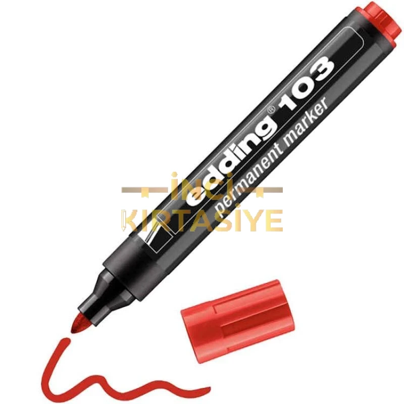 EDDİNG 103 PERMANENT MARKER KALEM YUVARLAK UÇ KIRMIZI