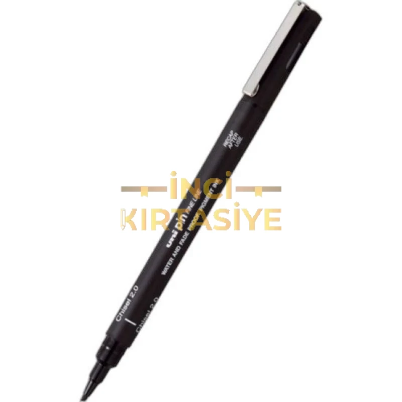 UNİBALL PİN 2.0MM FİNELİNE KESİK UÇLU KALEM SİYAH