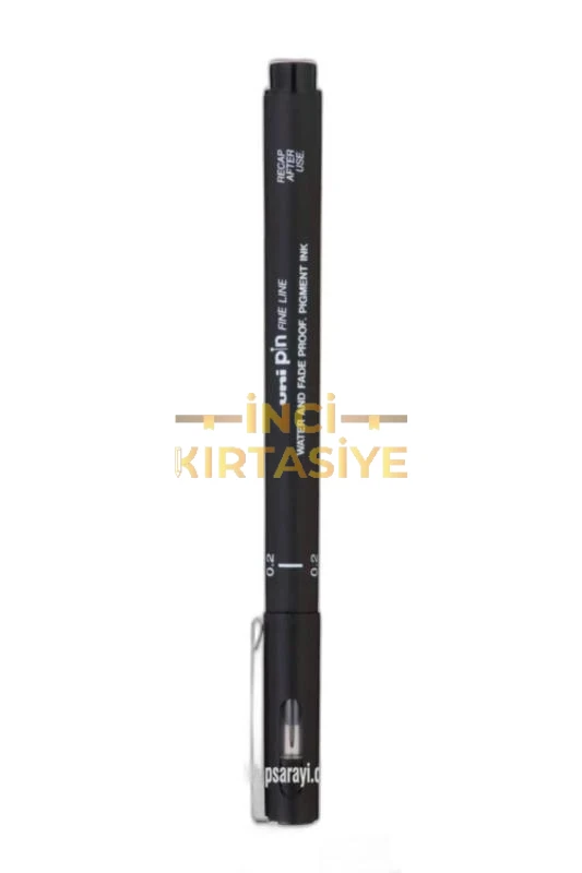 UNİ PİN 0.2 FİNE LİNE AKRİLİK UÇLU KALEM SİYAH