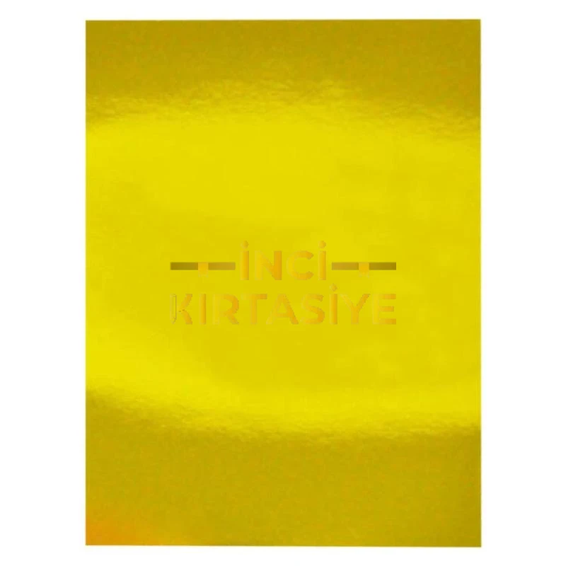 LİNO 50X70 CM. SARI AYNALI (METALİK) KARTON