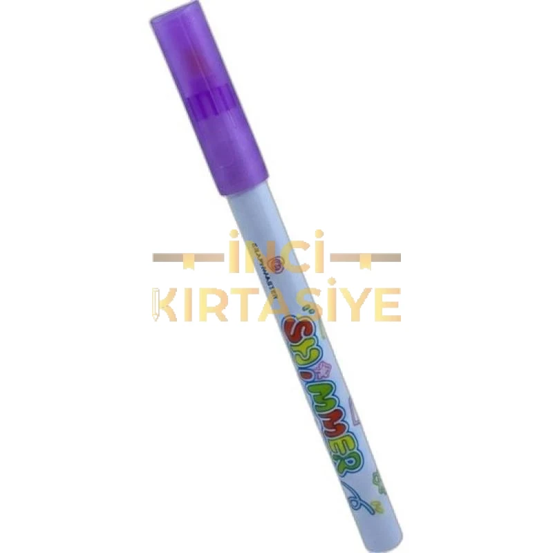 BRONS IŞILTILI MARKER KALEM MOR