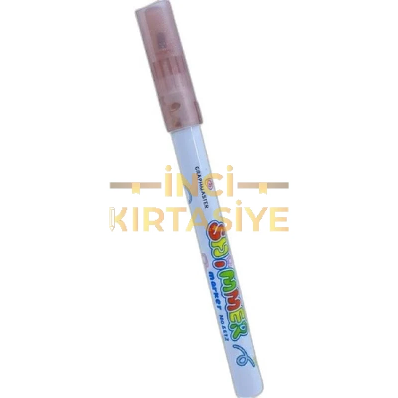 BRONS IŞILTILI MARKER KALEM KAHVERENGİ