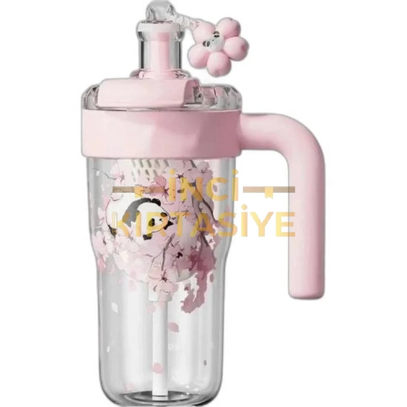 VAGONLİFE 860ML TRİTAN PANDA PEMBE SU MATARASI