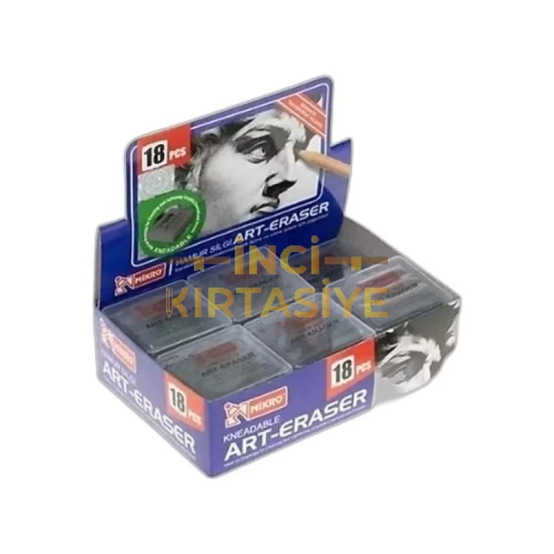 MİKRO ST. HS-18 GRİ HAMUR SİLGİ 18 Lİ