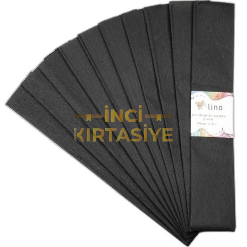 LİNO LÜX KRAPON KAĞIDI  (50X200 CM.) SİYAH