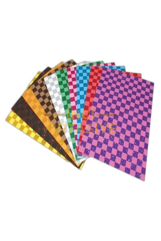 LİNO EL İŞİ KAĞIDI SİMLİ KARE DESENLİ 10 RENK 10'LU (20X30 CM.)