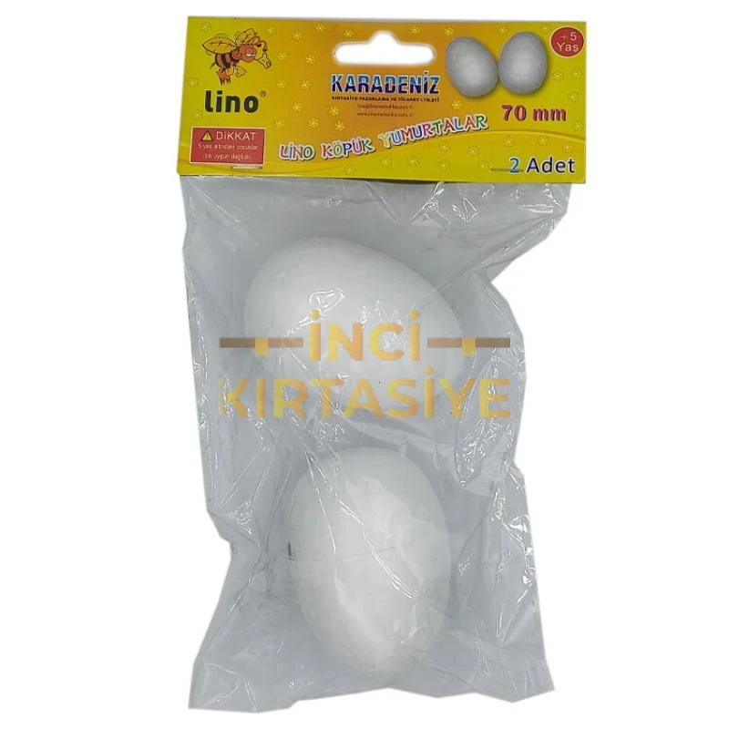 LİNO KÖPÜK YUMURTALAR 2'Lİ 70 MM.