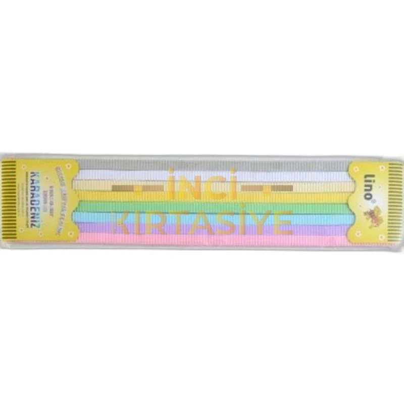 LİNO OLUKLU ŞERİT PASTEL RENK 8 RENK  (13X500 MM.)
