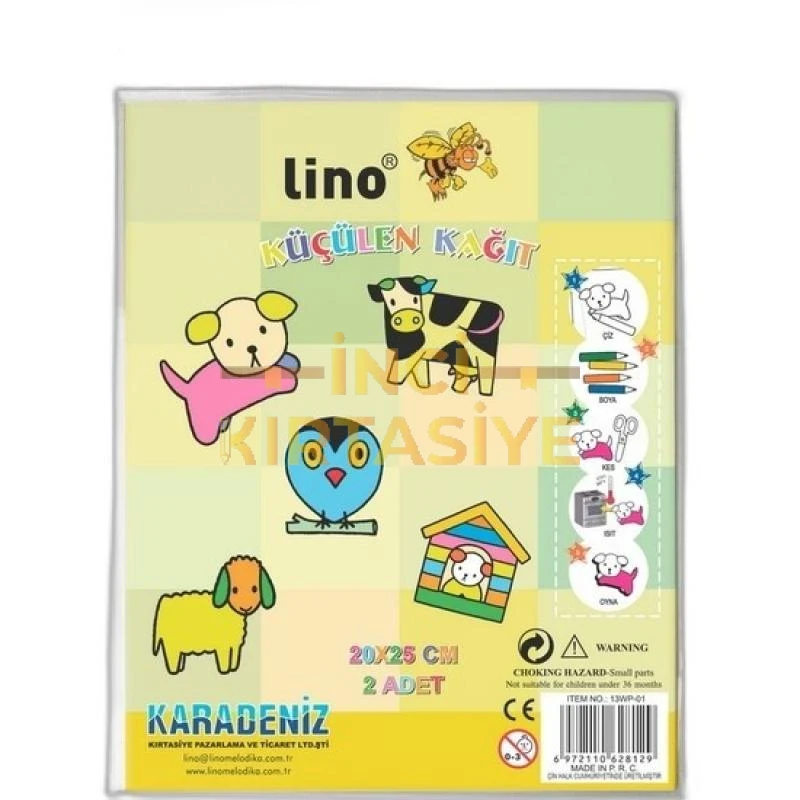 LİNO KÜÇÜLEN KAĞIT 2'Lİ (20X25 CM.)