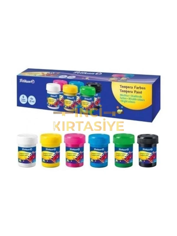 PELİKAN GUAJ BOYA 6 RENK (6*25=150 ML.)