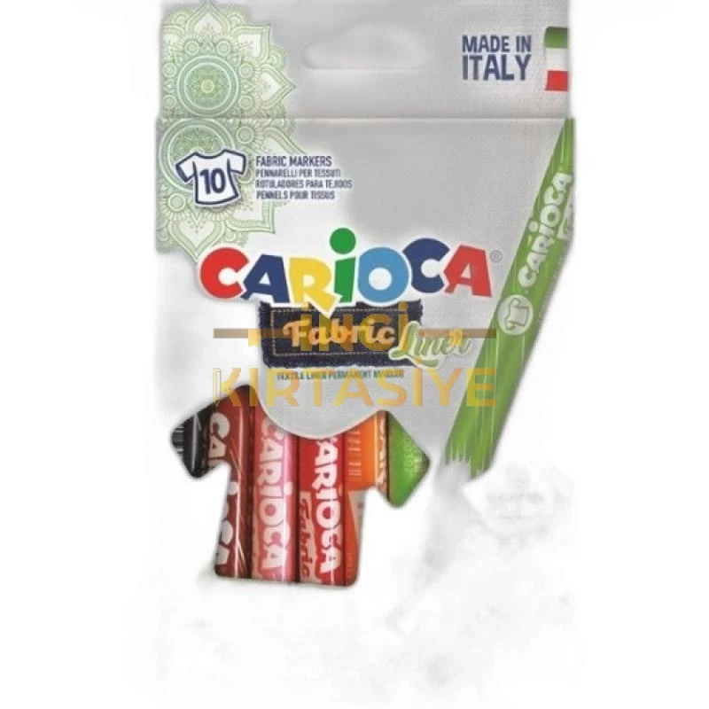 CARİOCA KEÇELİ KUMAŞ BOYA KALEMİ FINE 10'LU