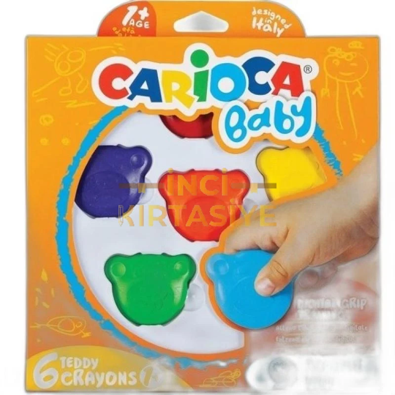 CARİOCA TEDDY BEBEK CRAYONS 6'LI 1+ YAŞ