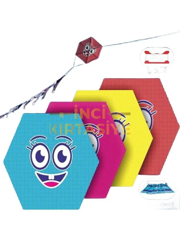 GÜLEN KARIŞIK RENK ALTIGEN UÇURTMA