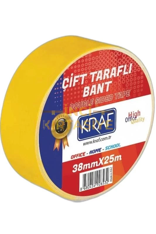 KRAF ÇİFT TARAFLI BANT 38MM X 25M 2538G