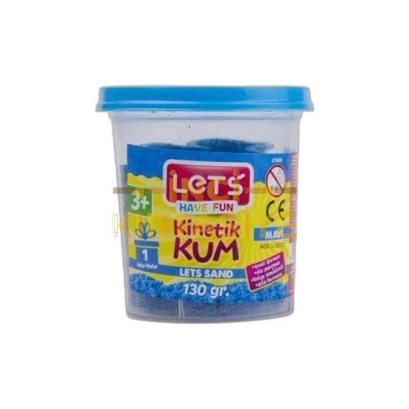 LETS KINETIK KUM 130 GR. MAVI PLASTIK KUTU