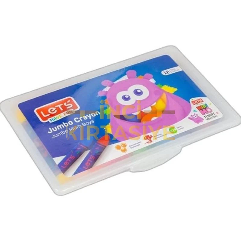 LETS 12 RENK JUMBO MUM BOYA PLASTIK KUTU
