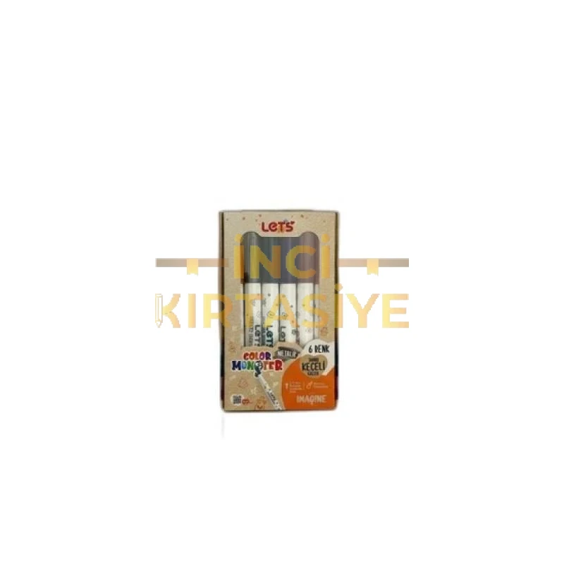 LETS 6 METALİK RENK JUMBO KEÇELİ KALEM