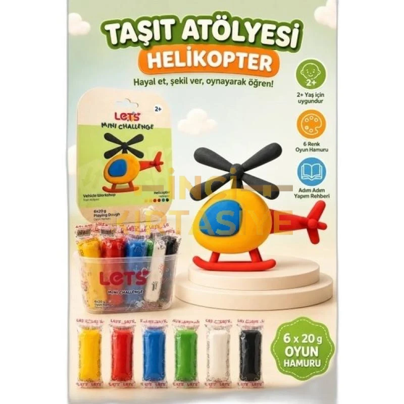 LETS OYUN HAMURU TAŞIT ATÖLYESİ HELİKOPTER 6 RENK 120G