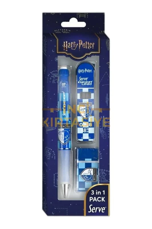 SERVE DEEP DAMALI HARRY POTTER KALEM SİLGİ UÇ RAVENCLAW SET