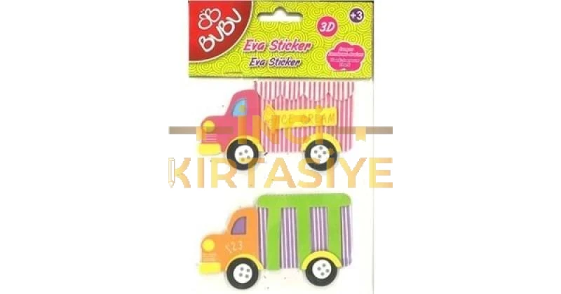 BUBU STS007 3D EVA STİCKER KAMYON-DONDURMA ARABASI