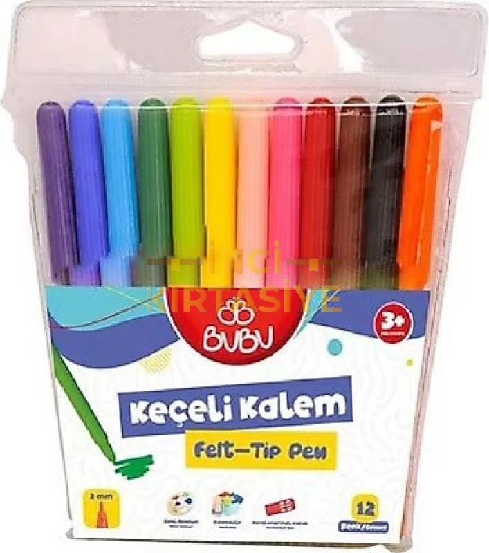BUBU KEÇELİ KALEM 12'Lİ ŞAPKA TÜP