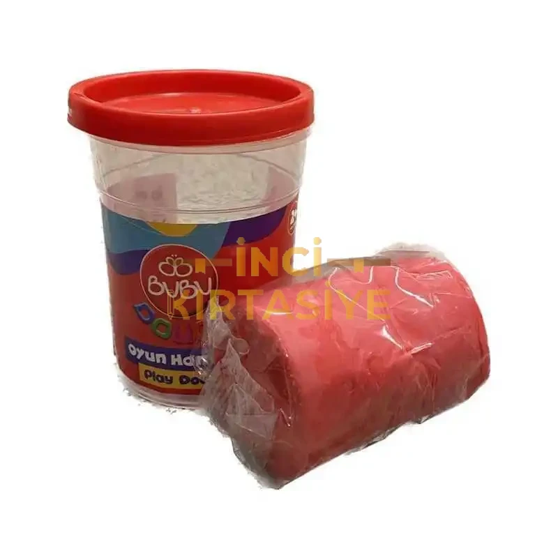 BU-BU OYUN HAMURU TEK RENK KIRMIZI 125 GR.