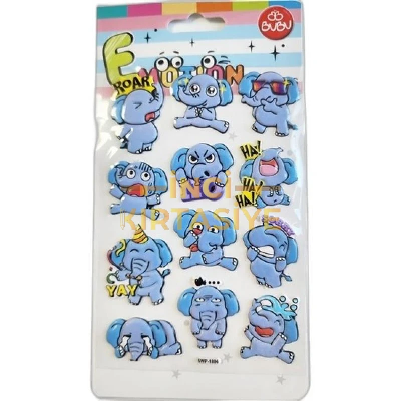 BU-BU EMOTIONS STICKERS ELEPHANTS 10,9X20,5