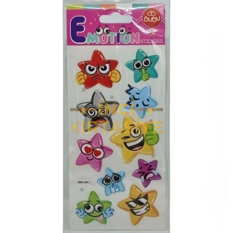 BU-BU EMOTIONS PUFFY STICKERS YILDIZLAR 9X21
