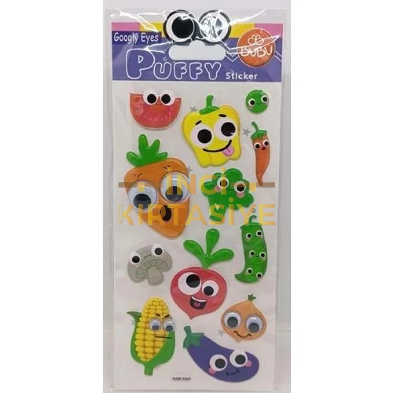 BU-BU GOOGLY EYES PUFFY STICKER SEBZELER 9X21