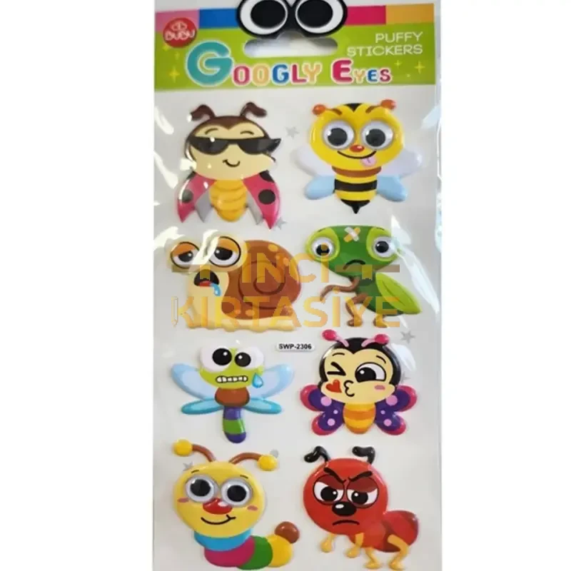 BU-BU GOOGLY EYES PUFFY STICKER SALYANGOZLAR 9X21