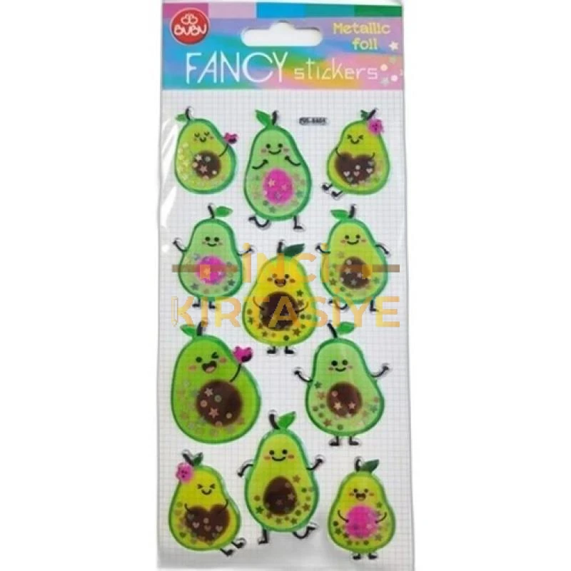 BU-BU DAMLA STICKERS AVAKADO METALIK 9X20