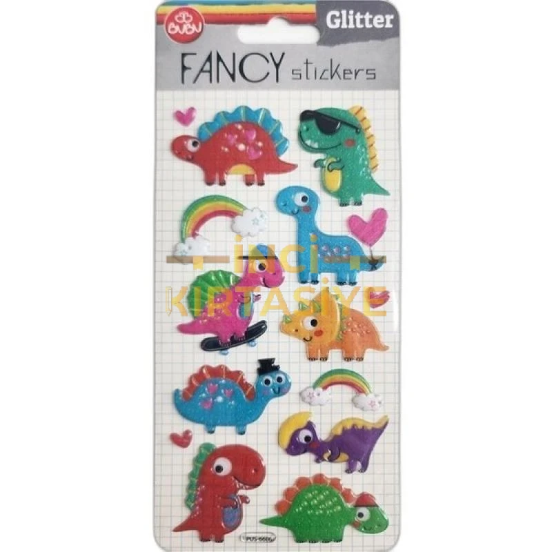 BU-BU DAMLA STICKERS GLITTER DİNOZOR 9X20